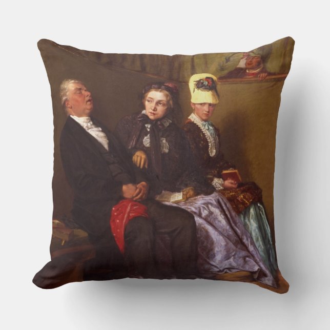 De inspirerende zalm (olie op canvas) kussen (Voorkant)