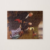 De inspirerende zalm (olie op canvas) legpuzzel (Horizontaal)