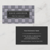 De installateur van de Tegel van de bouw Stijlvol Visitekaartje (Voorkant / Achterkant)