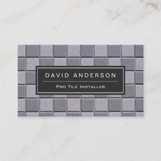 De installateur van de Tegel van de bouw Stijlvol Visitekaartje (Voorkant)