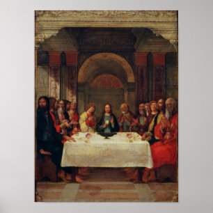 De instelling van de Eucharist, c.1490 Poster