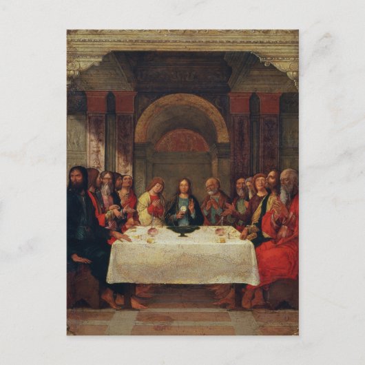 De instelling van het Avondmaal, c.1490 Briefkaart (Voorkant)