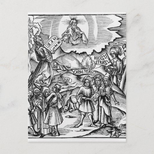 De instelling van talen briefkaart (Voorkant)