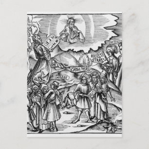 De instelling van talen briefkaart