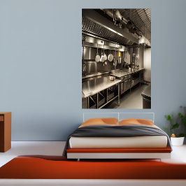 De institutionele keuken | AI Art Poster