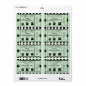 De int geeft één sparen de Datum toe Etiket (Full Sheet)