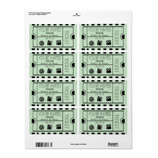 De int geeft één sparen de Datum toe Etiket (Full Sheet)