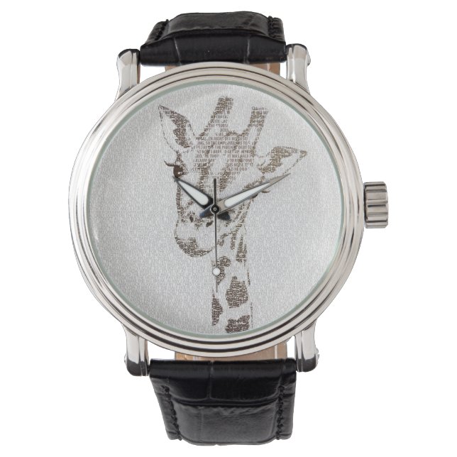 De intellectuele Giraffe Horloge (Voorkant)