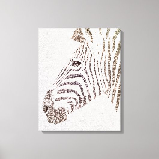 De intellectuele Zebra Canvas Afdruk (Voorkant)