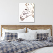 De intellectuele Zebra Canvas Afdruk (Insitu (Slaapkamer))