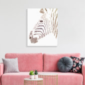 De intellectuele Zebra Canvas Afdruk (Insitu (Woonkamer))