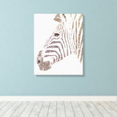 De intellectuele Zebra Canvas Afdruk (Insitu (Houten vloer))