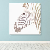 De intellectuele Zebra Canvas Afdruk (Insitu (Houten vloer))