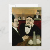 De intellectuelen bij de Cafe Rotonde, 1916 Briefkaart (Voorkant / Achterkant)