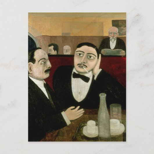 De intellectuelen bij de Cafe Rotonde, 1916 Briefkaart (Voorkant)