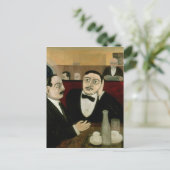 De intellectuelen bij de Cafe Rotonde, 1916 Briefkaart (Staand voorkant)