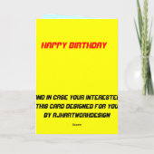 DE INTERESSANTE KAART VAN DE VERJAARDAG (Achterkant)