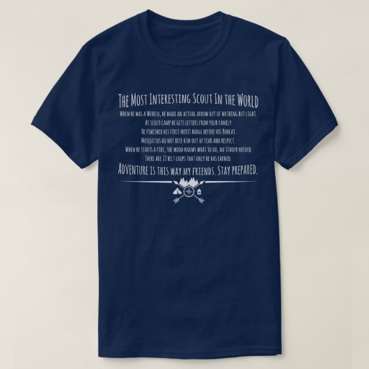 De interessantste scout ter wereld t-shirt (Design voorkant)