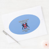 De Internationale Dag van het Niet-Geweld. Harmoni Ovale Sticker (Envelop)