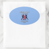 De Internationale Dag van het Niet-Geweld. Harmoni Ovale Sticker (Tas)