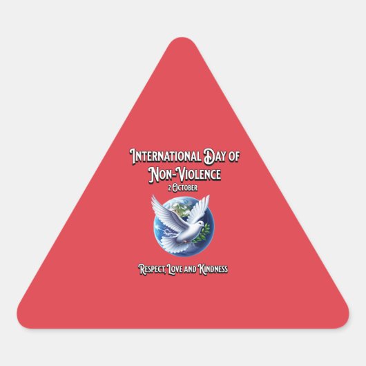 De Internationale Dag van het Niet-Geweld. Respect Sticker (Voorkant)