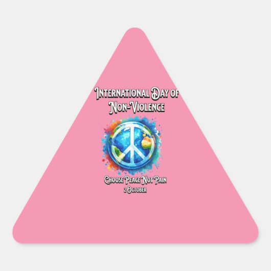 De Internationale Dag van het Niet-Geweld. Vrede. Sticker (Voorkant)
