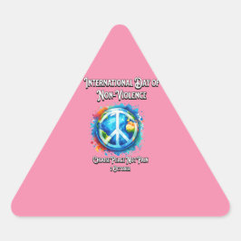 De Internationale Dag van het Niet-Geweld. Vrede. Sticker