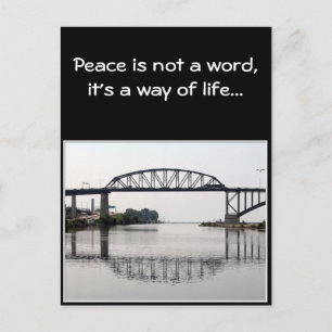 De internationale vredesbrug briefkaart