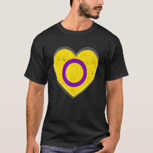 De Intersex Vlag Hart Trots LGBT T-shirt