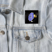 De Interstellar Boundary Explorer-satelliet Vierkante Button 5,1 Cm (In situ)