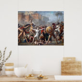 De interventie van de Sabine-vrouwen Poster (Keuken)