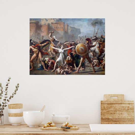 De interventie van de Sabine-vrouwen Poster (Keuken)