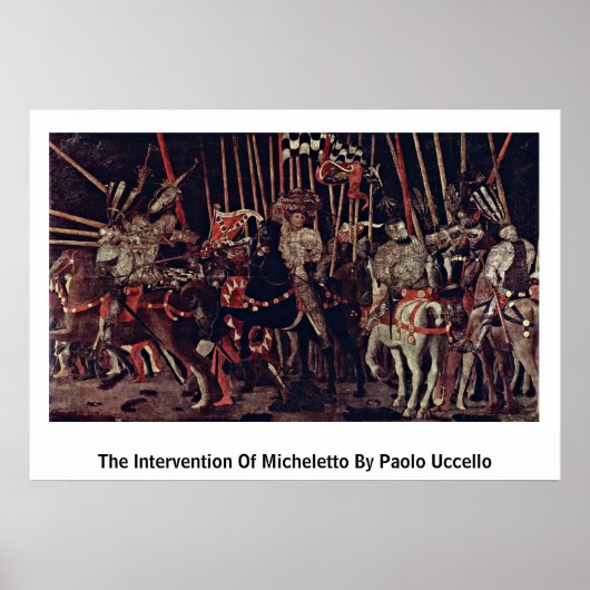 De interventie van Micheletto door Paolo Uccello Poster (Voorkant)