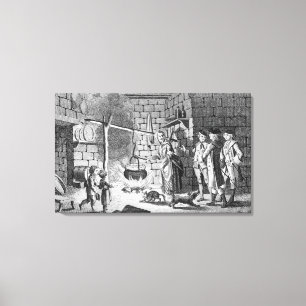 De introductie van Dr. Samuel Johnson in een hoogl Canvas Afdruk