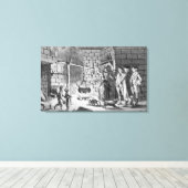 De introductie van Dr. Samuel Johnson in een hoogl Canvas Afdruk (Insitu (Houten vloer))