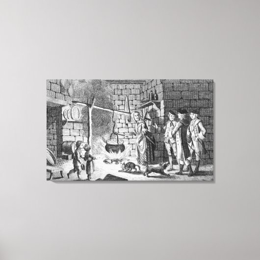 De introductie van Dr. Samuel Johnson in een hoogl Canvas Afdruk (Voorkant)