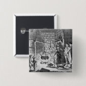 De introductie van Dr. Samuel Johnson in een hoogl Vierkante Button 5,1 Cm (Voorkant /achterkant)