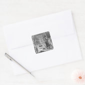 De introductie van Dr. Samuel Johnson in een hoogl Vierkante Sticker (Envelop)