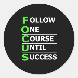 De investeerder volgt één cursus tot Succes Ronde Sticker