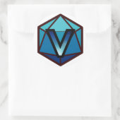 De INVICTUS Stream "BLAUW TEAM" Logo Ronde Sticker (Tas)