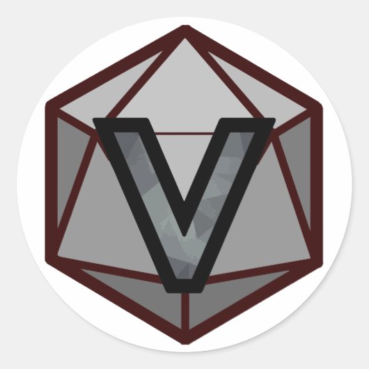 De INVICTUS Stream "GRIJS TEAM" Logo Ronde Sticker (Voorkant)
