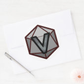 De INVICTUS Stream "GRIJS TEAM" Logo Ronde Sticker (Envelop)