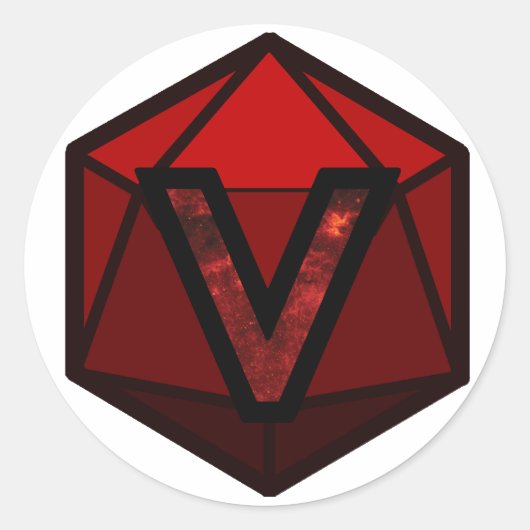 De INVICTUS Stream "RED TEAM" Logo Ronde Sticker (Voorkant)