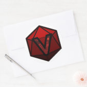 De INVICTUS Stream "RED TEAM" Logo Ronde Sticker (Envelop)