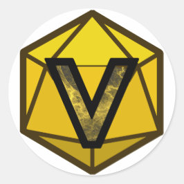 De INVICTUS Stream "YELLOW TEAM" Logo Ronde Sticker