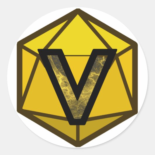 De INVICTUS Stream "YELLOW TEAM" Logo Ronde Sticker (Voorkant)