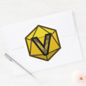De INVICTUS Stream "YELLOW TEAM" Logo Ronde Sticker (Envelop)