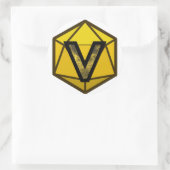De INVICTUS Stream "YELLOW TEAM" Logo Ronde Sticker (Tas)