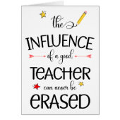 De invloed van een goede leraar kan nooit worden g (Voorkant)