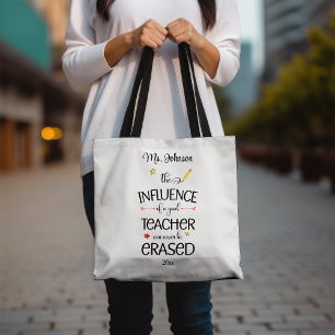 De invloed van een goede leraar kan nooit worden g tote bag